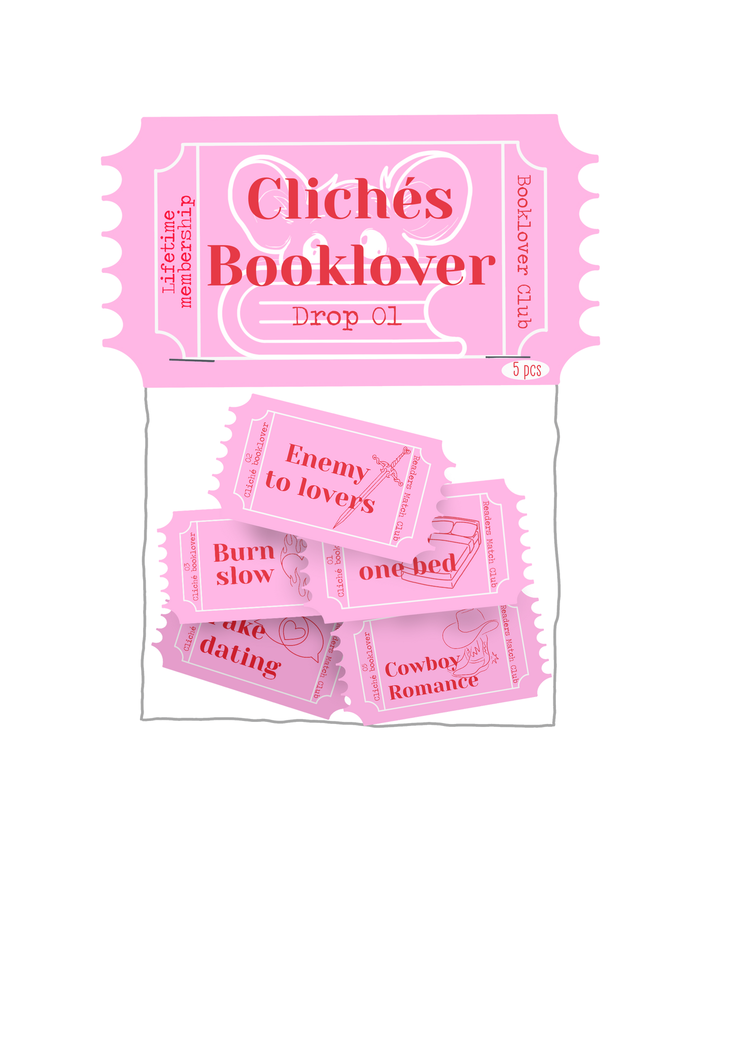 Pegatinas Clichés literarios.